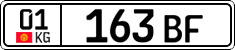License plate of Kyrgyzstan, Organizations (2016)