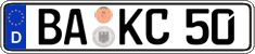 German license plate, Regular plates