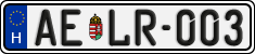 license plates of Hungary, Regular plates (2022)