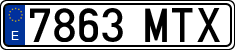 License plates of Spain, Ordinary (2000)