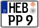 German license plate, Regular plates