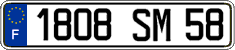 French license plate, FNI