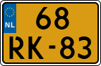 License plate of the Netherlands, Cars