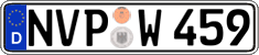 German license plate, Regular plates