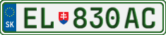 License plate of Slovakia, Electric vehicles