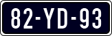 License plate of the Netherlands, Imported oldtimers (cars)