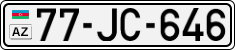 License plate of Azerbaijan, Cars