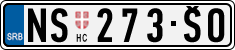 License plate of Serbia, Cars