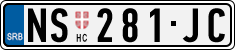 License plate of Serbia, Cars