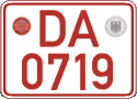 German license plate, Red license plates