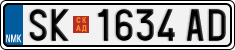 License plate of North Macedonia, Regular plates (2012)