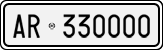 License plate of Italy, Cars (1927 year series)