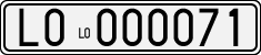 License plate of Italy, Cars (1927 year series)
