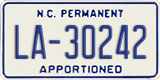 North Carolina, Apportioned (LA-12345)