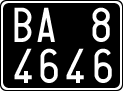 License plate of Italy, Cars (1927 year series)