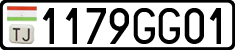 License plate of Tajikistan, Private owners (2009)