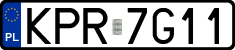 License plates of Poland, Regular car plates
