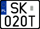 License plates of Poland, Special vehicles and motorcycles