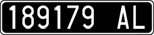 License plate of Italy, Cars (1927 year series)