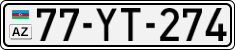 License plate of Azerbaijan, Cars