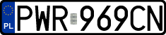 License plates of Poland, Regular car plates