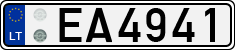 License plate of Lithuania, Electric vehicles