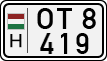 license plates of Hungary, Oldtimers (1990)