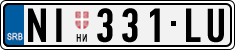 License plate of Serbia, Cars