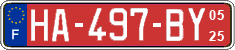 French license plate, SIV (transit plates)