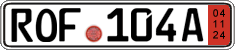 German license plate, Export transit plates