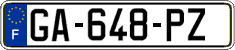 French license plate, SIV (ordinary)