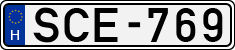 license plates of Hungary, Cars (1990)