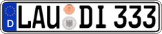 German license plate, Regular plates