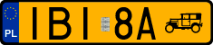 License plates of Poland, Oldtimers