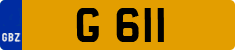 License plate of Gibraltar, Regular car plates (G 12345)
