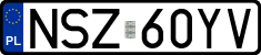 License plates of Poland, Regular car plates