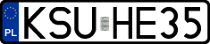 License plates of Poland, Regular car plates