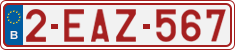 License plate of Belgium, Regular plates (2010)