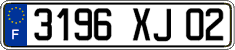 French license plate, FNI