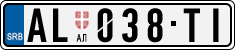 License plate of Serbia, Cars