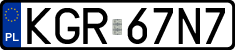 License plates of Poland, Regular car plates