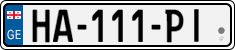 License plate of Georgia, Cars (2014)