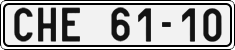 License plate of the Czech Republic, Cars (1960)