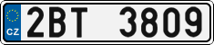 License plate of the Czech Republic, Cars (2001)