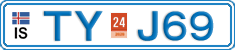 License plate of Iceland, Cars