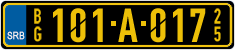 License plate of Serbia, Diplomatic