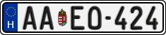 license plates of Hungary, Regular plates (2022)
