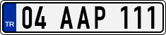 License plate of Turkey, Regular plates