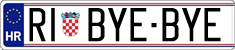 License plate of Croatia, Vanity Plates