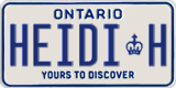 Ontario, Vanity Plates
